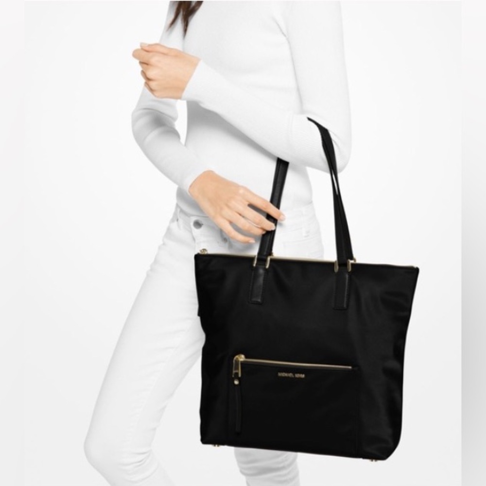 Michael Kors Black Leather Tote Bag